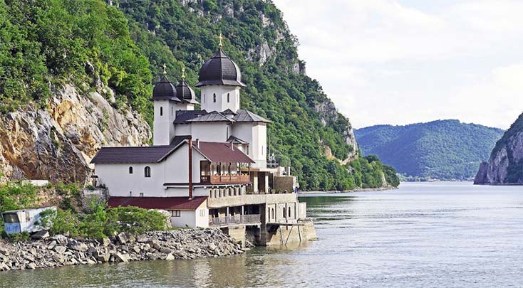 Romanian church on the river