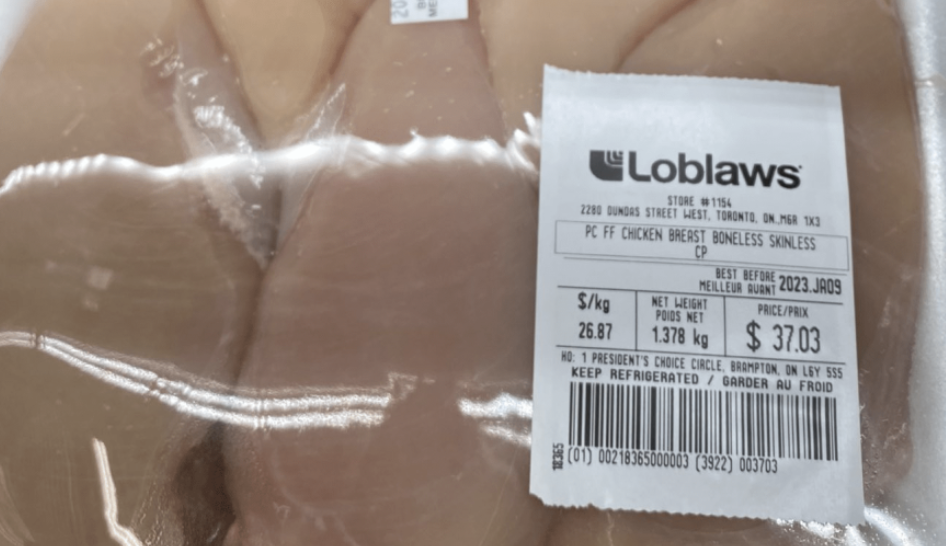 Thirty-six dollars for chicken breast in Canada
