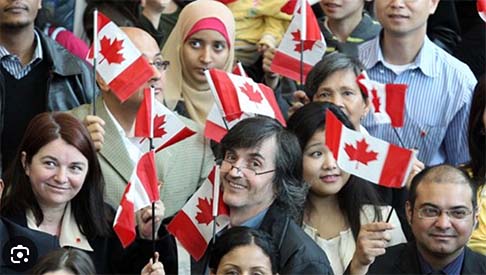 Canadian Immigrants at the swearing in ceremony